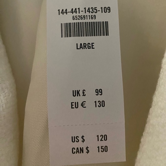 Abercrombie & Fitch // Cropped Tweed Blazer (L - White) *NWT* (Discontinued) - Picture 5 of 14